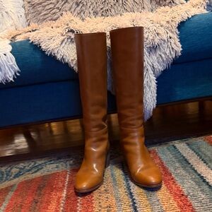 Madewell Tan Leather Knee-High Boots